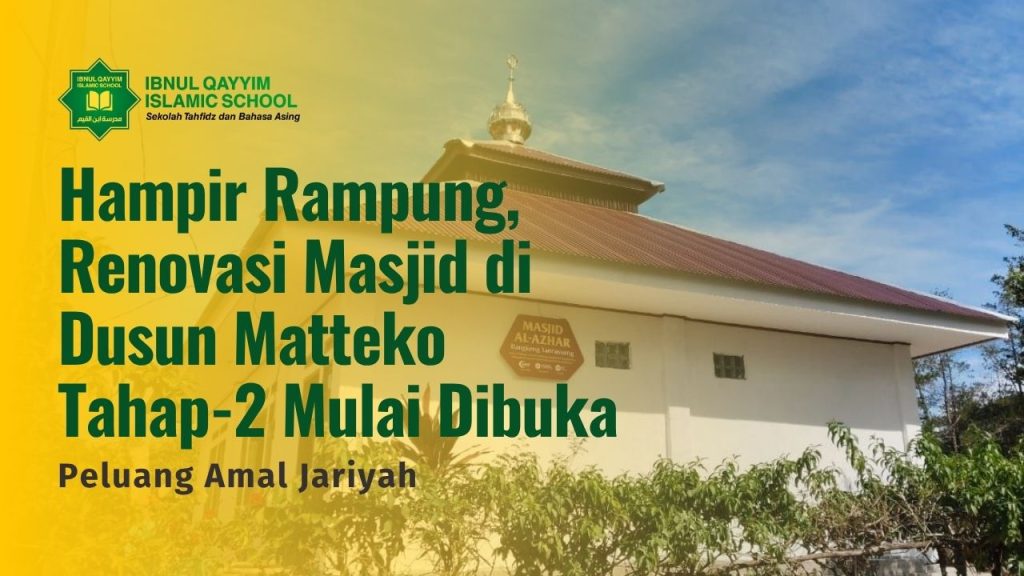 Tahap 2 Renovasi Masjid di Pedalaman Tombolo Pao